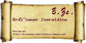 Brünauer Zseraldina névjegykártya